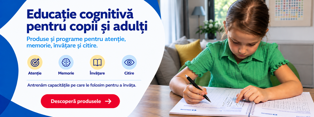 Educație cognitivă pentru copii și adulți: descoperă produsele InfoSpeed