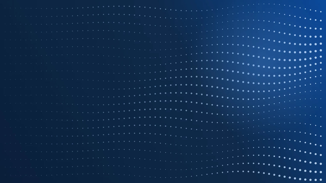 Puncte digitale care curg într-o undă luminoasă